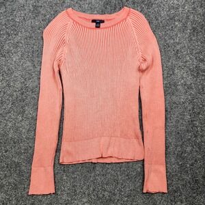 Vintage Gap Sweater Womens Small Pink‎ Ribbed Knit Crewneck Pullover Lightweight